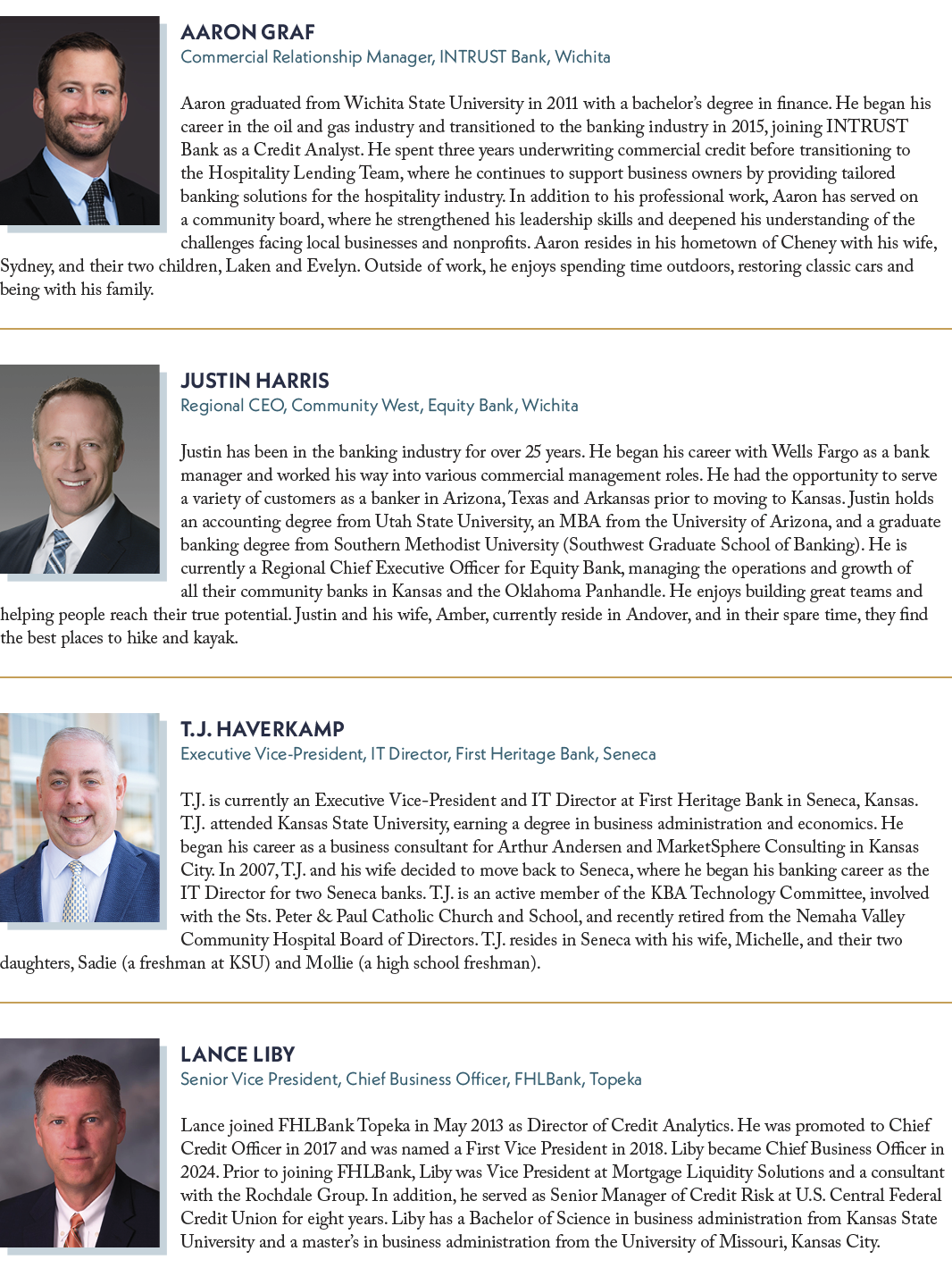 ​￼​Aaron Graf Commercial Relationship Manager, INTRUST Bank, Wichita Aaron graduated from Wichita State University in...